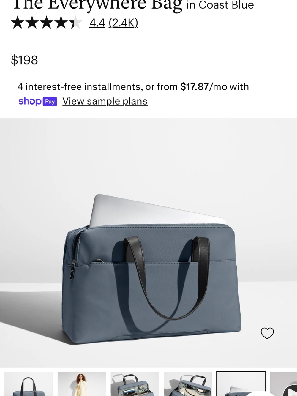 Away everywhere bag 
Coast Blue